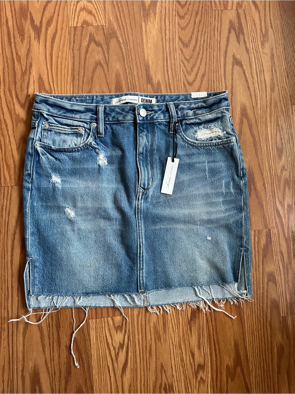 Lovers + Friends Revolve Elijah Mini Jean Skirt